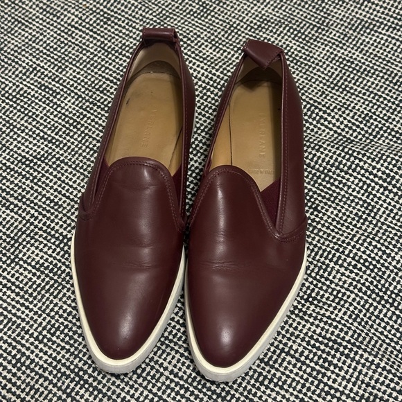 Everlane Maroon Slip-On Flats street shoe modern loafer sz 9 - Picture 3 of 6
